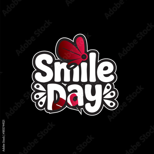 Smile day Typography t-shirt design