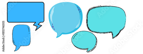 Speech Bubble Collection Vector Illustrations for Communication and Dialogue Design