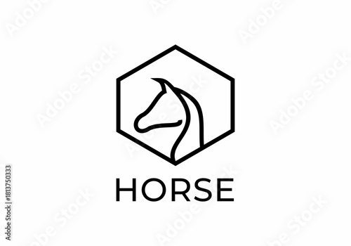 horse icon logo vector