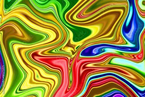 Vibrant, Fluid, Abstract Marble Texture Background with Swirling Colors and Psychedelic Patterns