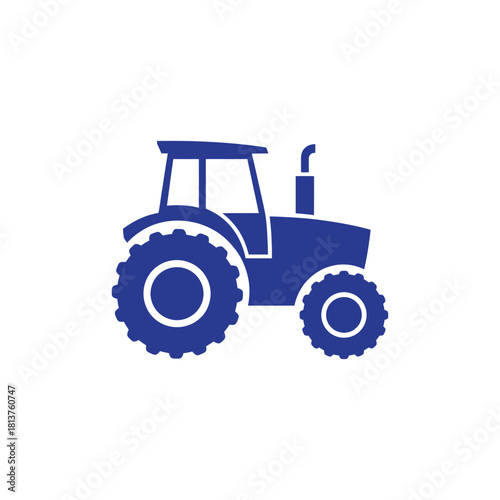 Powerful blue tractor ready for farming, showcasing agricultural equipment and rural life, perfect for agriculture, farming, and rural-themed projects