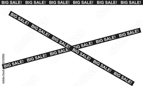 Black and white big sale banner set promotional vector design for advertising isolated on white background