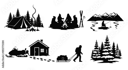 People riding missiles and a flying figure in a dynamic illustration