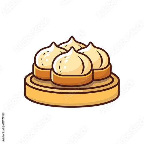Cartoon Burrito or Mexican Food Wrap Icon Illustration