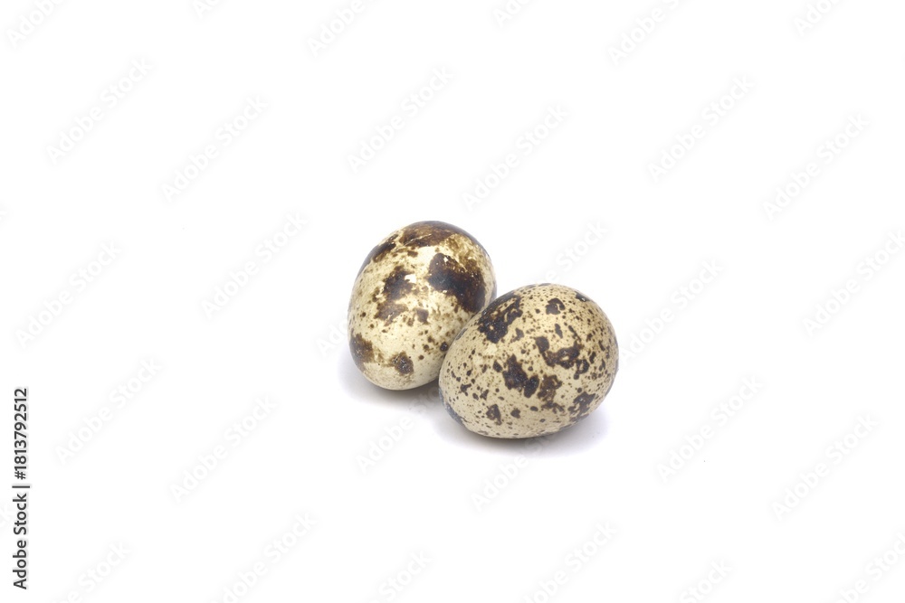 Fototapeta premium Nice small quail egg isolated on white background