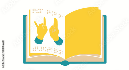 Inclusive reading embracing braille and sign language to foster communication accessibility