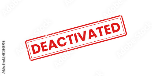 Deactivated Rubber Stamp for Official Documents Isolated on White Background