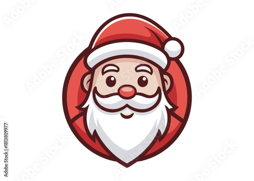 santa face logo silhouette vector, christmas santa face silhouette vector illustration, black santa face vector silhouette, santa claus face logo silhouettes vector on a white background
