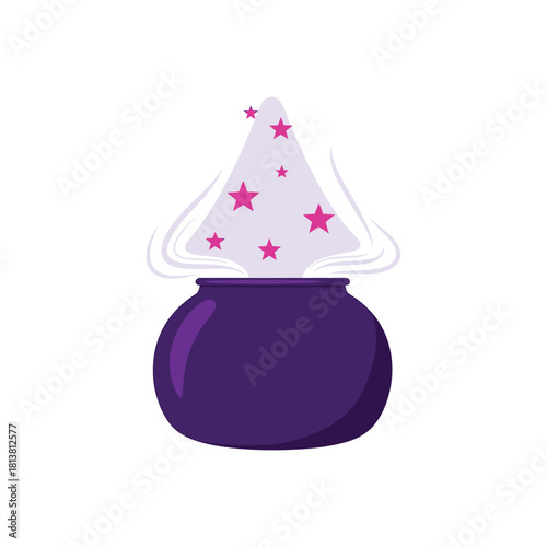Purple Magic Potion Jar With Starry Cap.
