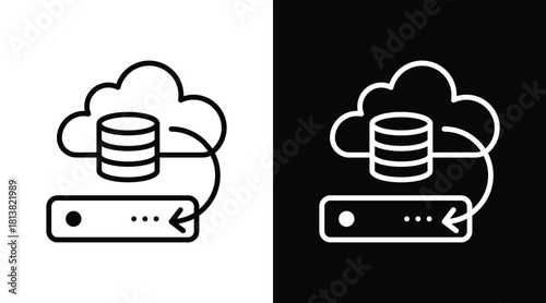 backup Two-tone version in black and white background