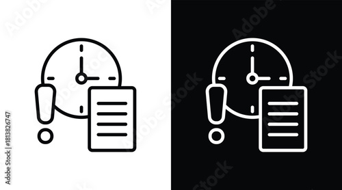 downtime Two-tone version in black and white background