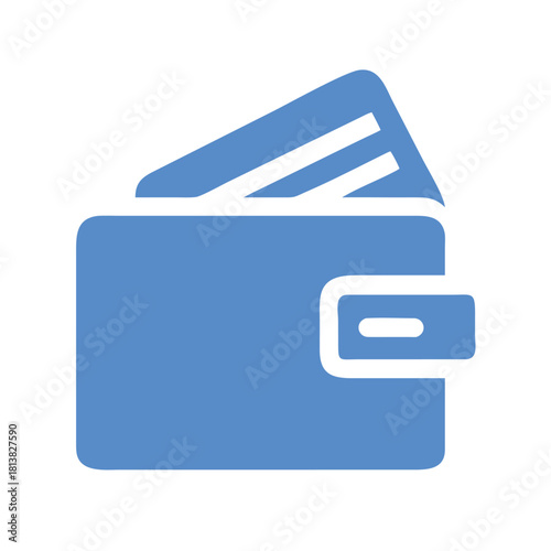 Credit cards in wallet black silhouette vector icon flat design