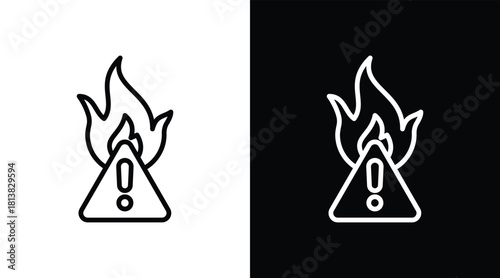 incident Two-tone version in black and white background