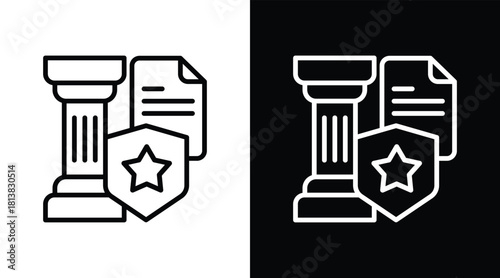 governance Two-tone version in black and white background