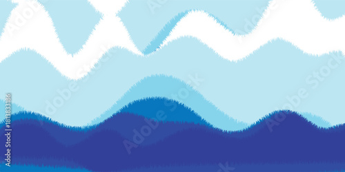 Elegant illustration of ocean waves layered vector background and ocean beach vector illustration.