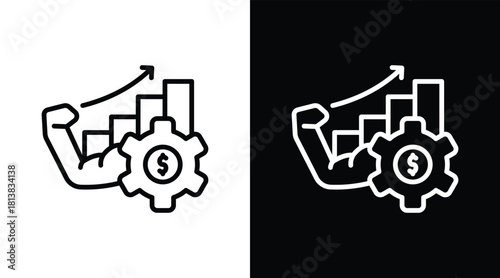 recovery Two-tone version in black and white background