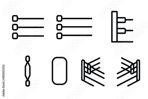 Minimalist linear volume control icons for modern ui design