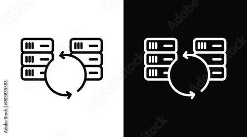 redundancy Two-tone version in black and white background