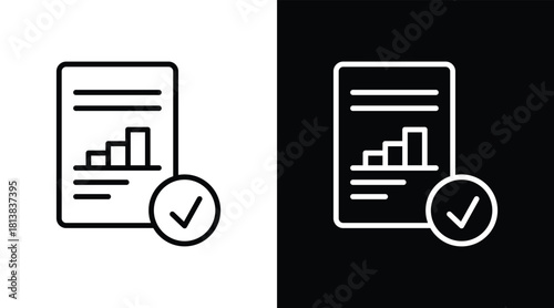 report Two-tone version in black and white background