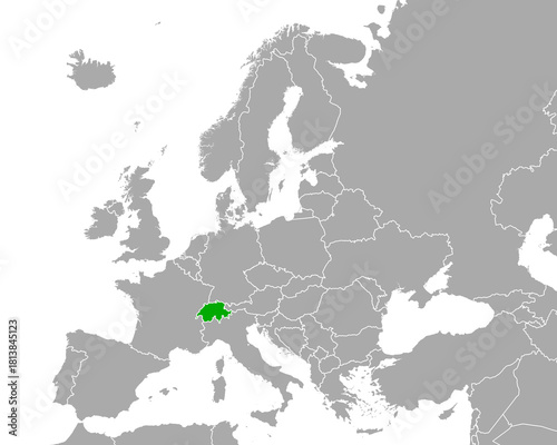 Karte von Schweiz in Europa