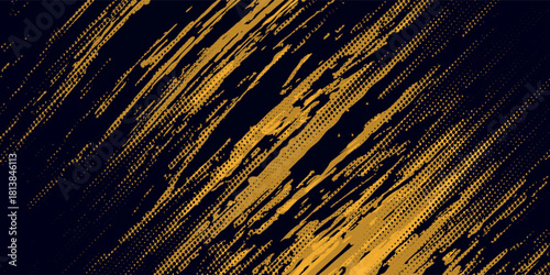 Dots pop art comics sport style vector illustration. Dots halftone yellow and black color pattern gradient grunge texture background. vector eps10