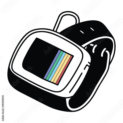 An Isolated Vector of a Heart Rate Monitor, for tracking cardiovascular health.