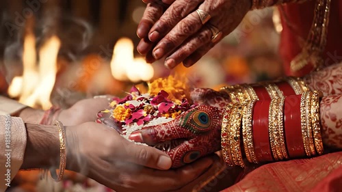 Hands of Unity A Sacred Hindu Wedding Offering
