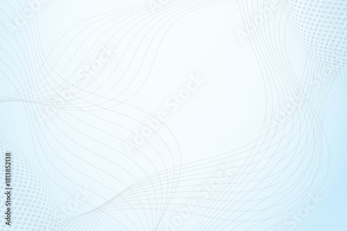 Abstract white wavy glowing lines on a blue background. Futuristic digital high-technology pattern. Health Care concept. Vector