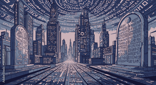 Futuristic Cityscape - A Glimpse into Tomorrows Urban Landscape.