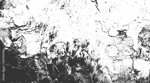 Black and white textured background with peeling paint and rough surfaces grunge abstract