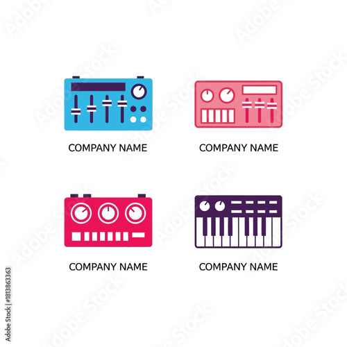 Electronic Music Equipment Logos - A Collection of Designs.