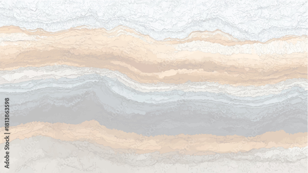 Obraz premium Abstract layered landscape with muted earth tones and cool blues background texture