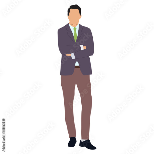 business man standing on a white background vector illustration