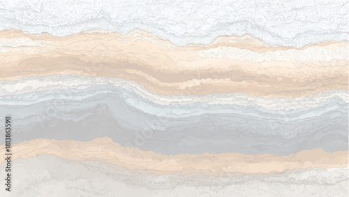 Abstract layered landscape with muted earth tones and cool blues background texture