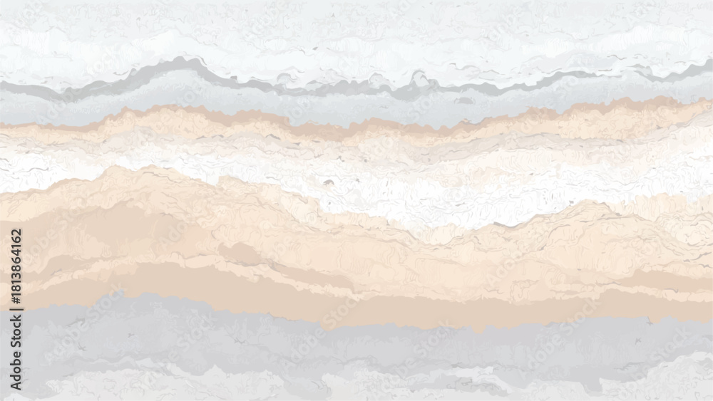 Obraz premium Abstract layered landscape with beige sand and grey water textures background beach