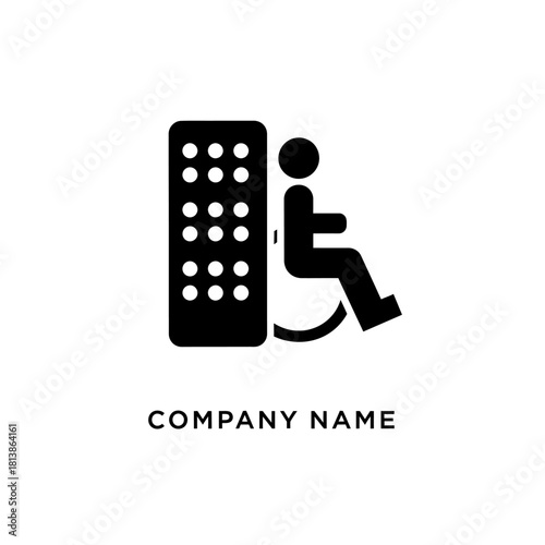 Wheelchair user next to a textured wall, representing accessibility and inclusive design.