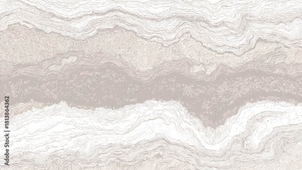 Obraz premium Abstract organic wavy lines pattern in beige and white vector