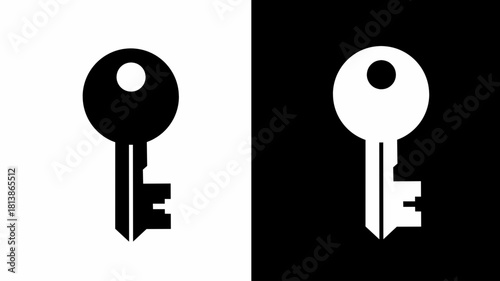 Key Icon Symbol Security Access Login and Protection Vector Illustration