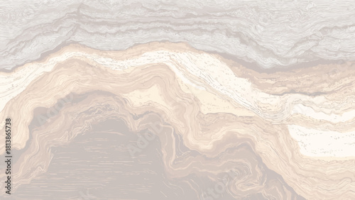 Abstract flowing lines and shapes in muted earth tones background texture