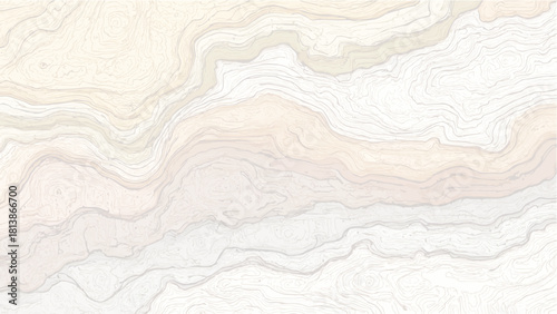 Abstract wavy lines and shapes in pastel beige and white background texture