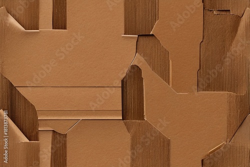 Wallpaper Mural Cross section of brown corrugated cardboard Torontodigital.ca