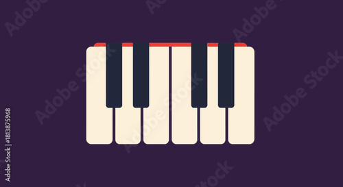 Piano Keys Music Instrument Abstract Design.