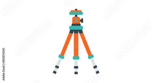 Vibrant Tripod Illustration for Photography and Videography.