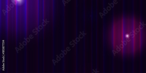Purple stage curtains with neon glow
