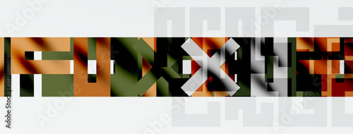 Abstract composition. Blurred shapes, warm colors dominate. White background creates contrast, minimal detail present. Texture visible.