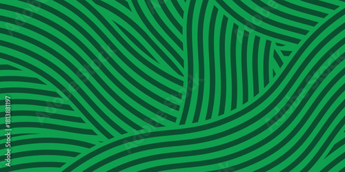 farm green banner, organic abstract background with fields. wavy green lines, natural organic products. ecology background. striped farmer green Pattern