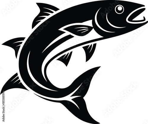 Leaping Fish Silhouette Icon