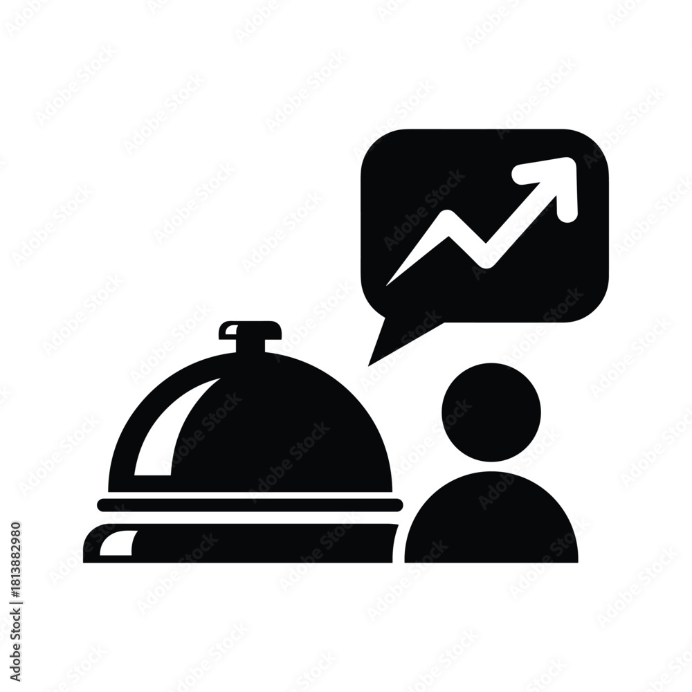 Fototapeta premium Black outline icon showing a user profile within a cogwheel, illustrating settings, customization, and management processes