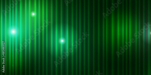 Green stage curtains with spotlight effect
