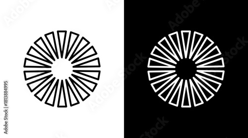 Sunburst White Icon Set Design